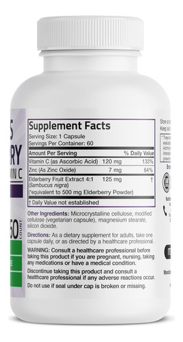 Sabugueiro Bronson Sambucus Com Zinco E Vitamina C Complexo