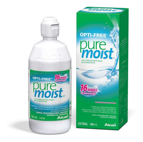 Imagen 2 de 3 de Opti Free Pure Moist 120ml Solución Multi Lentes De Contacto