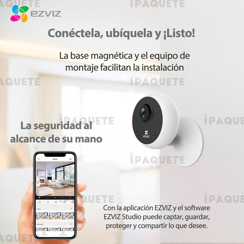 Imagen 5 de 8 de Kit X3 Camara De Seguridad Mini Ip Wifi Full Hd C1c + 32gb