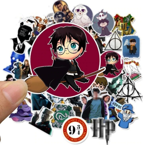 50 Stickers Harry Potter Etiquetas Autoadhesivas
