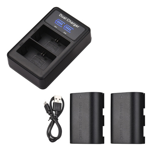 Kit De Batería Y Cargador Lp-e6/e6n 2pcs 7.4v 2650mah