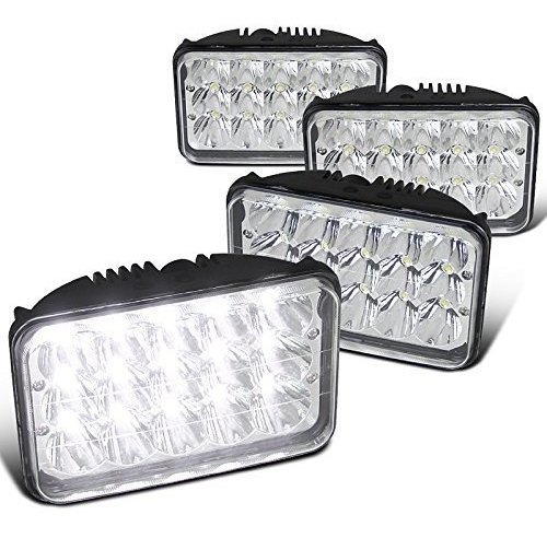 Faros Led Rectangulares De 4x6 Pulgadas - 15-led H4