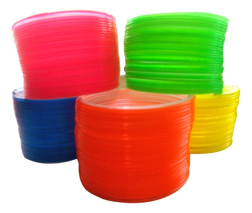 100 Pzs Slinky Resorte Gusano Plástico Piñata Fiesta Negocio
