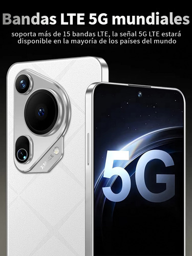 Dual Sim Vove P70 Ultra, 2025 Último Y Más Caliente 5g Wifi Batería De Larga Duración 7.3 Teléfono De Pantalla Grande Android 14 Smartphone 16g+512g Blanco