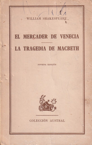 El Mercader De Venecia La Tragedia De Macbeth Shakespeare