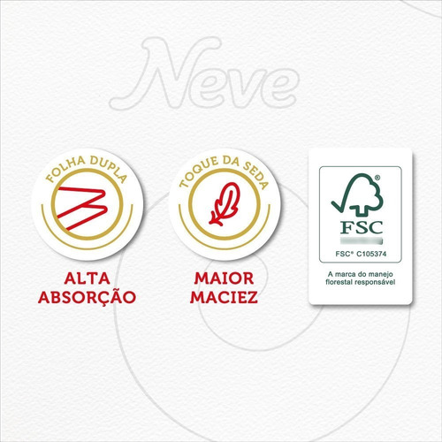 Papel Higiênico Branco Interfolhado Folha Dupla Neve Pt 250