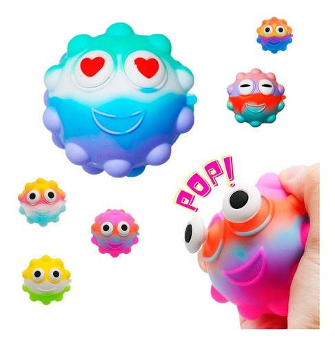 Squishy Pelota Antiestres Pop It Juguete De Colores Fidget