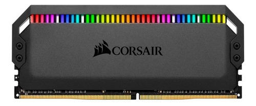 Memória RAM Dominator Platinum RGB preto 16GB 2 Corsair CMT16GX4M2C3200C16