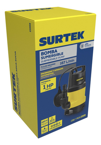 Bomba Sumergible Para Agua Sucia 1-1/2 Hp Surtek