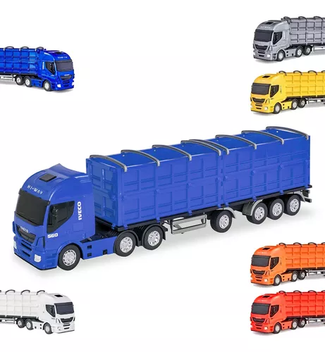 Caminhão De Brinquedo Construck Fricção - Arara Azul