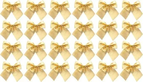 Kit 24 Laços De Natal Lacinho Enfeite Árvore Natal Dourado | MercadoLivre Kit 24 Laços De Natal Lacinho Enfeite Árvore Natal Dourado | MercadoLivre