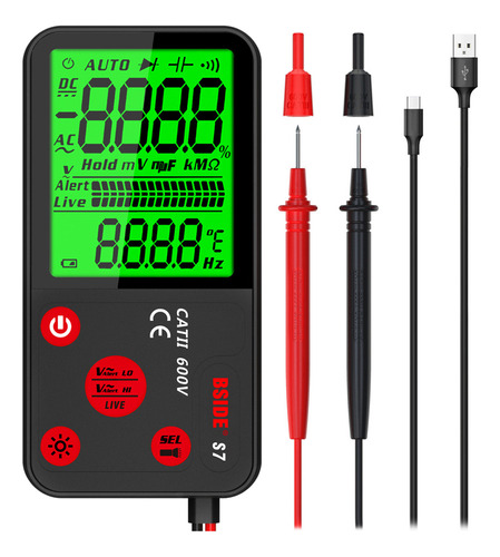 Multímetro Digital De Retroiluminación Tester Frequency