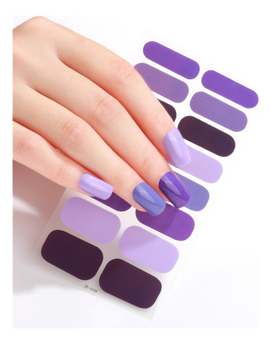 Adhesivos De Uñas De Gel Semicurado H, 16 Tiras, Requ 8012