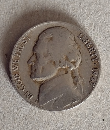 Moneda De 5 Centavos De Estados Unidos Año 1947