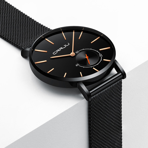 Relógio Masculino Casual Luxo Crrju Analógico + Pulseira
