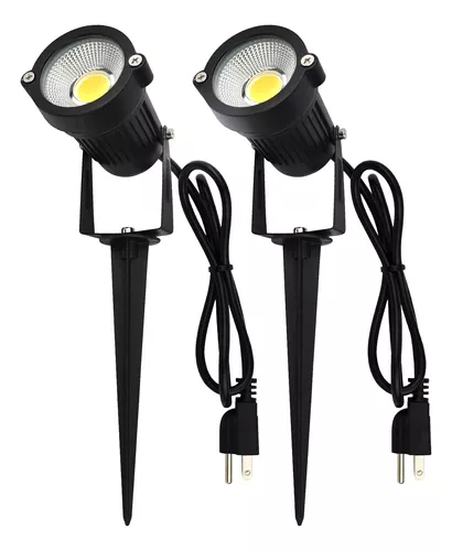 Paquete de 2 focos de luces interiores para iluminación de acento, luces  LED de 3 W, foco de interior de 120 V, foco de planta de 3000 K, proyector  de