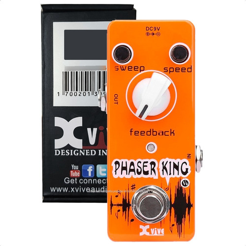 Pedal Efecto Para Guitarra Phaser King Xvive V6 True Bypass