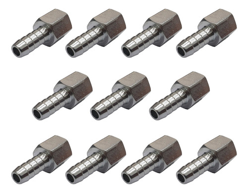 Espigão Adaptador Fixo Fêmea 1/4 X 5/16 - Kit 10 Unidades