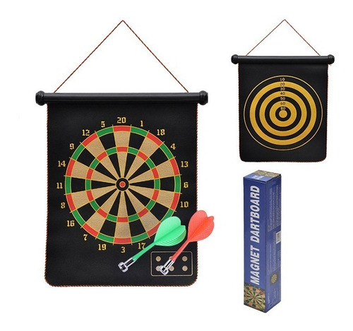 Tablero Dardos Magnético Doble Cara Adulto Niños 6dardo 46cm