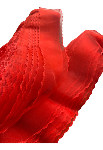 100 Mts Cinta Navideña 5 Cms Organsa Satin Roja