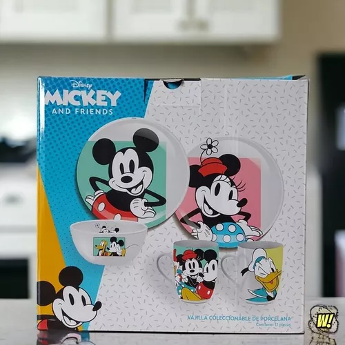 Vajilla de Porcelana Disney Mickey y Amigos #vajilla #disney