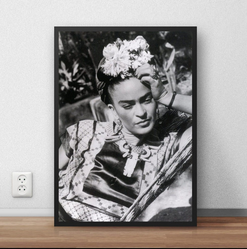 Quadro Decorativo C Moldura Frida Kahlo A3 45x33