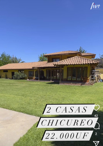 Se Vende 2 Casas Chilenas En Parcela. Chicureo Poniente. Sa