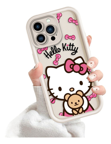 Bonita Funda De Teléfono Sanrio Hello Kitty Para iPhone 15,