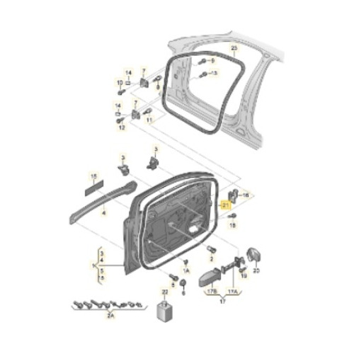 Burlete Puerta Delantera Audi A4 2013 - 2015