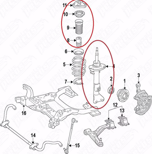 Kit Amortecedor Mercedes A200 Turbo Style 2013-2014 Original