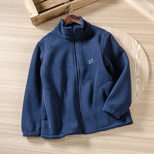 Chaqueta Casual Para Hombre Con Forro Polar Bordado En Color