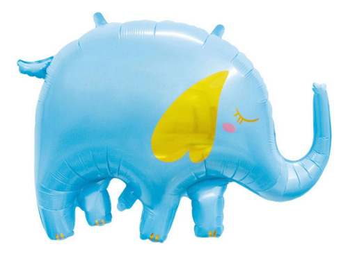 Globo Metalico Elefante Azul Niño, Baby Shower Y Revelación