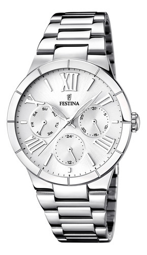 Reloj Para Mujer Festina Boyfriend F16716/1 Plateado