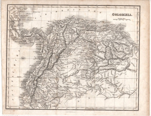 Colombia Mapa Antiguo De 1836 Por Archibald Fullerton