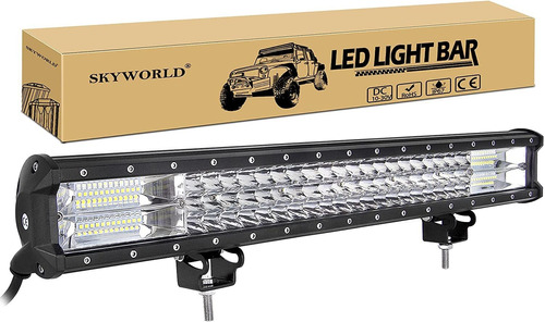 Barra De Luces Led, 7d 23 Pulgadas 324w Triple Fila Spo...