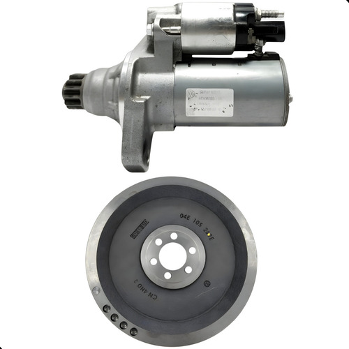 Kit Motor Arranque C/ Cremalheira Vw Gol 1.0 3cc 2017 A 2023