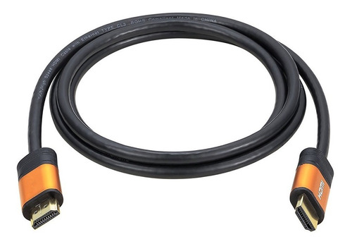 Imagen 1 de 5 de Cable Hdmi 8k 60hz/4k 120hz/48gbps V2.1 De 2mts. Premium Oro