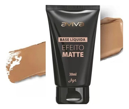 Base de maquiagem líquida Jequiti Aviva 30ML EFEITO MATTE Base Líquida tom escuro - 30mL 30g