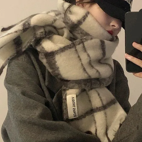 Scarf Plaid Warm And Cold Resistant Scarf Couple Shawl New