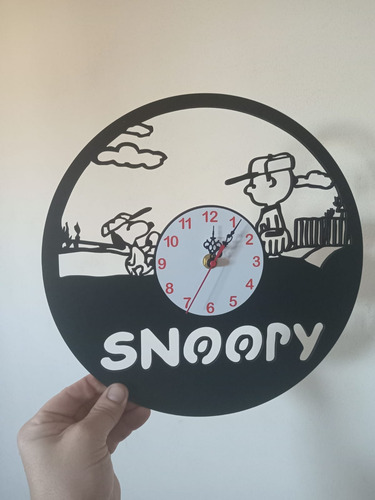 Reloj De Snoopy Negro Blanco