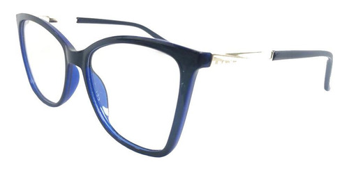 Óculos Armação Blue Macaw Gatinho Azul Feminino Premium