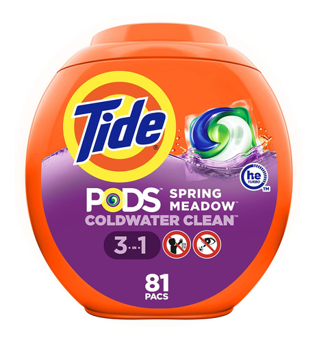 Tide Pods 3 En 1 He Turbo Detergente Para Ropa Sucia., , Ca.