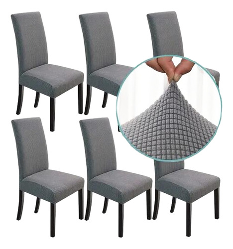 6 Fundas Protectoras Para Sillas De Comedor,oficina,elástico