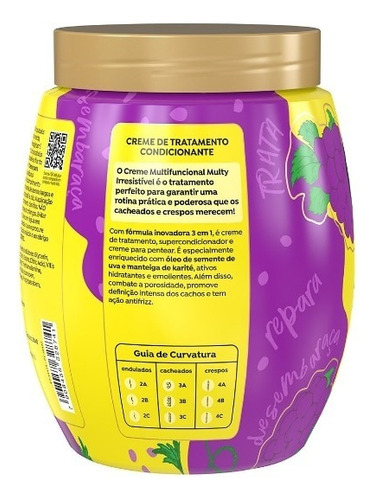 Creme De Uva 3 Em 1 Cachos Dos Sonhos Multy 1kg Salon Line