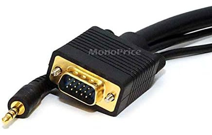 Cable Monoprice Super Vga - 6 Pies - Hd15 Con Audio Estéreo