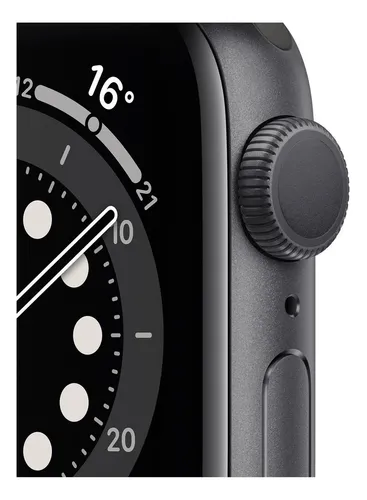 Apple Watch Series 6 (GPS) - Caja de aluminio gris espacial de 40 mm - Correa deportiva negro