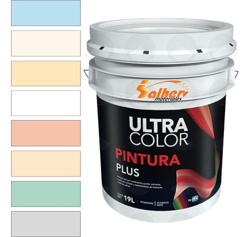 Pintura Vinilica Acrilica Ultracolor Interior Y Exterior 19l