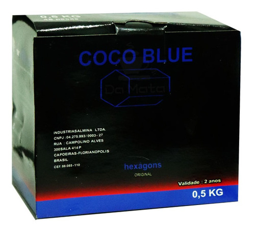 Carvão Narguile Coco Blue - 500g - 48 Peças