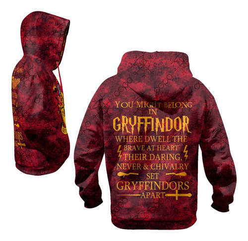 Sudadera Sublimada Harry Potter Gryffindor Adulto Cosplay
