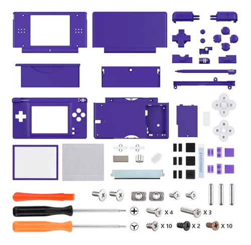 Pack Carcasa Morada Extremerate Para Nintendo Ds Lite